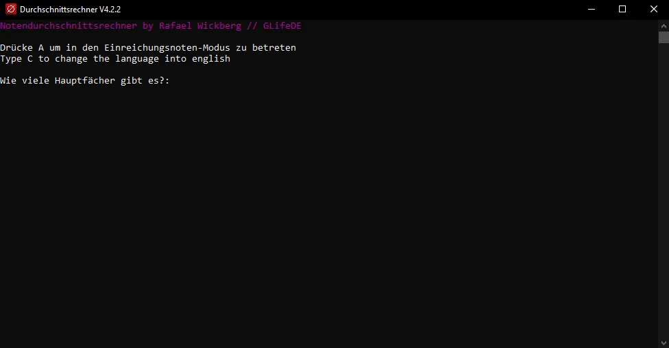 Screenshot des Programms